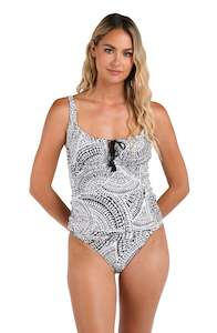 Tops Swimsuits: Dream Catcher Over The Shoulder Tankini Top