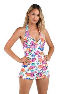 Flor De Paradiso Halter Tankini Top