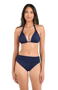 Island Goddess Halter Triangle Top - Indigo