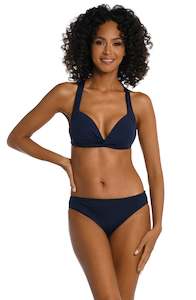 Island Goddess Twist Front Crossback Top - Indigo - FINAL SALE