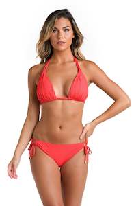 Island Goddess Halter Triangle Top - Guava