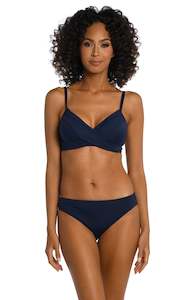 Island Goddess Wrap Underwire Bra Top - Indigo - FINAL SALE