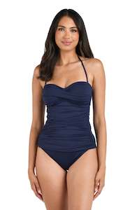 Island Goddess Bandeau Tankini Top - Indigo