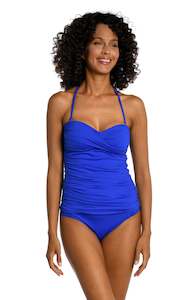 Island Goddess Bandeau Tankini Top - Sapphire