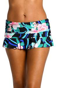 Nightfall Blooms Ruffle Skirted Bottom - FINAL SALE