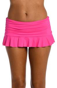 Island Goddess Ruffle Skirted Bottom - Pop Pink