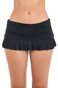 Island Goddess Ruffle Skirted Bottom - Black