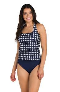 24th & Ocean Mod Illusions Square Neck Tankini Top