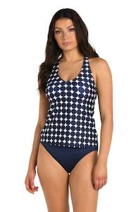 24th & Ocean Mod Illusions Underwire Crossback Tankini Top