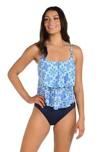 24th & Ocean Beachside Tile Two Tiered Tankini Top