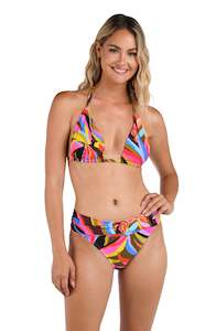 Tropic Waves Halter Triangle Top