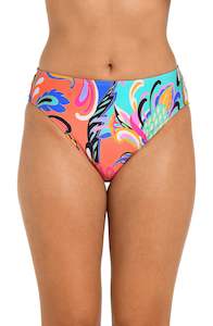 24th & Ocean Prima Paisley Mid Waist Bikini Bottom