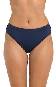 24th & Ocean Solid Mid Waist Bikini Bottom - Midnight