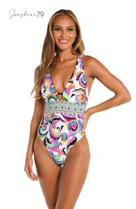 Sunshine 79 Psychedelia Reversible Plunge One Piece