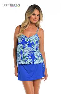 24th & Ocean West Palms Underwire Blouson Tankini Top