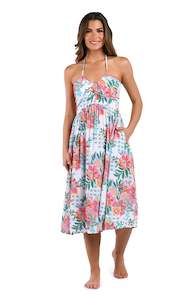 Cover Ups: Riviera Resort Halter Midi Dress Cover Up