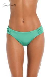 Sunshine 79 Sunshine Solids Side Shirred Hipster Bottom - Seagreen