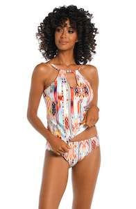 Desert Dream Underwire High-Neck Keyhole Tankini Top