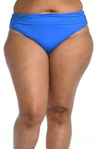 Island Goddess Shirred Band Hipster Bottom - Capri Blue