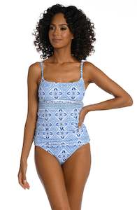 Mediterranean Breeze Lingerie Strap Tankini Top