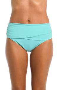 Island Goddess Mid-Waist Sash Band Bottom - Ice Blue