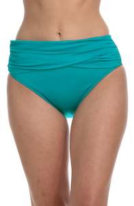 Island Goddess Mid-Waist Sash Band Bottom - Turquoise