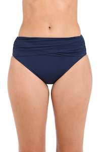 Island Goddess Mid-Waist Sash Band Bottom - Indigo