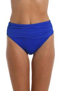 Island Goddess Mid-Waist Sash Band Bottom - Sapphire