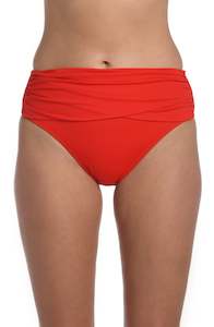 Island Goddess Mid-Waist Sash Band Bottom - Cherry