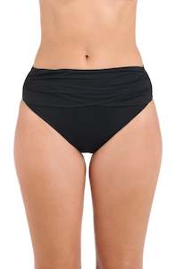 Island Goddess Mid-Waist Sash Band Bottom - Black