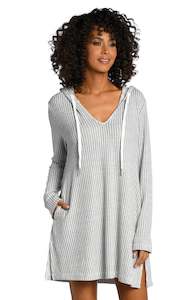 Breezy Stripe Sweater Cover Up Tunic