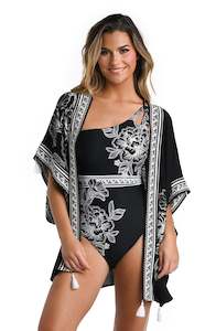 Shadow Floral Kimono Cover Up