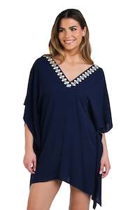 Group V Neck Caftan: Sea Scallops V-Neck Caftan