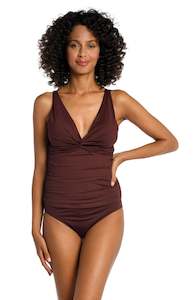 Island Goddess Twist Tie Back Tankini top - Java