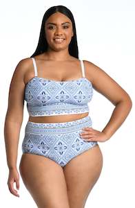 Group Bandeau Midkini Top: Mediterranean Breeze Bandeau Midkini Top