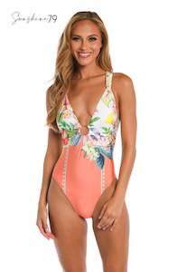 Sunshine 79 Into The Garden Keyhole V-Plunge One Piece