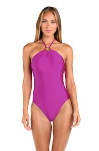 Sunshine 79 Sunshine Solids High Neck One Piece - Bright Violet