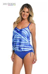 24th & Ocean Caribbean Tide Underwire Blouson Tankini Top