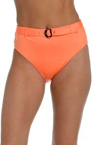 Sunshine 79 Wanderlust Solids High-Waist Bottom - Bright Coral