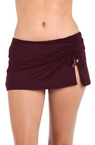 Island Goddess Adjustable Tunnel Skirted Bottom - Dark Cherry