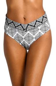 Oasis Tile V-Front High-Waist Bottom