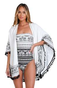 Sunshine 79 Ivory Coast Open Front Kimono