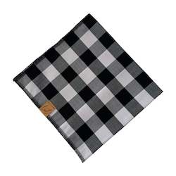 Dog Bandana Black Check