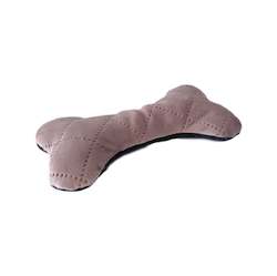 Furry Friend Bone Toy Plush Pink and Denim