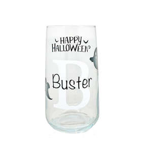 Personalised Halloween Glass with Ghosts