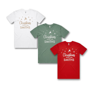 Personalised Men's Christmas T-Shirts Christmas With The Family