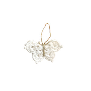 Gift: Crochet Butterfly Decoration White