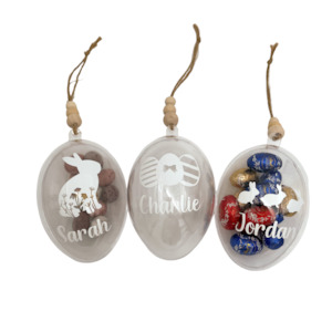 Gift: Personalised Fillable Easter Egg Bauble