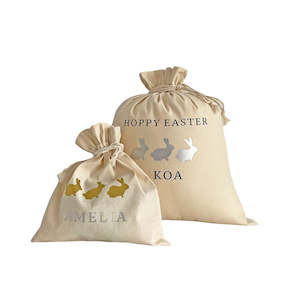 Easter Treat Bag Three Rabbits - Personalised