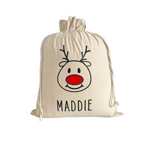 Santa Sack Rudolph Medium - Personalised